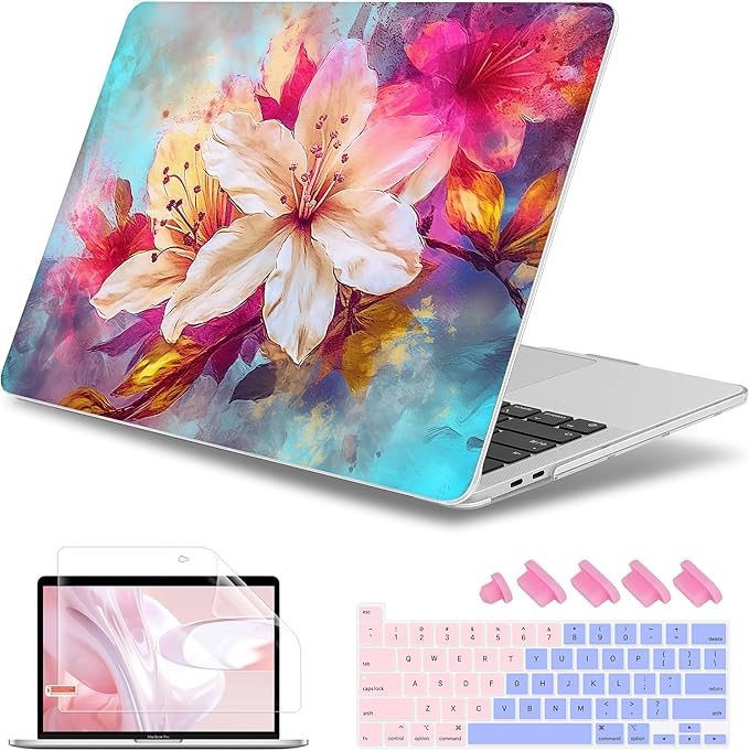 May Chen for New MacBook Pro 13 Case 2022 2020 Release, Plastic Crystal Hard by MayChen