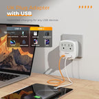 US to UK Plug Adapter, TESSAN Type G Travel Adaptor - Image 3