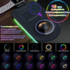 HAUTOCO Wireless Charging Mouse Pad 15W RGB Gaming Mousepad Waterproof Desk Mat - Image 3
