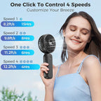 Portable Handheld Fan, 5000mAh Rechargeable Battery, Max 15H Cooling, 4 Speeds - Image 3