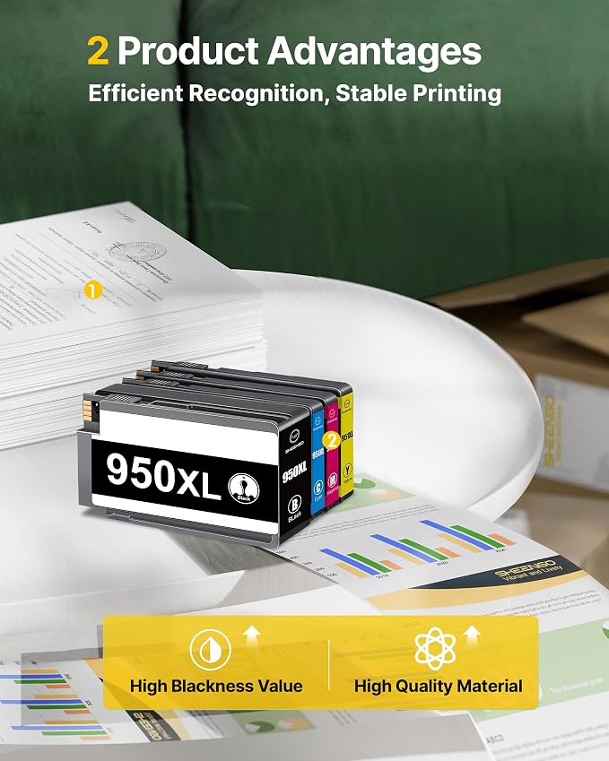 950XL 951XL Ink Cartridges Combo Pack Compatible - Image 5