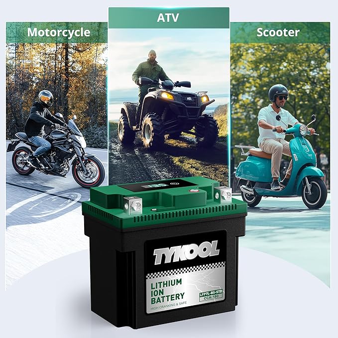 YTX7L-BS-STD 2X Cranking Amps, Lithium Iron Phosphate Motorcycle Battery - Image 3