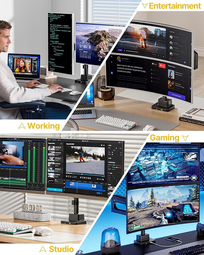 monTEK 17-57 Inch Dual Ultrawide Monitor Arm - Image 8