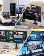 monTEK 17-57 Inch Dual Ultrawide Monitor Arm - Image 8