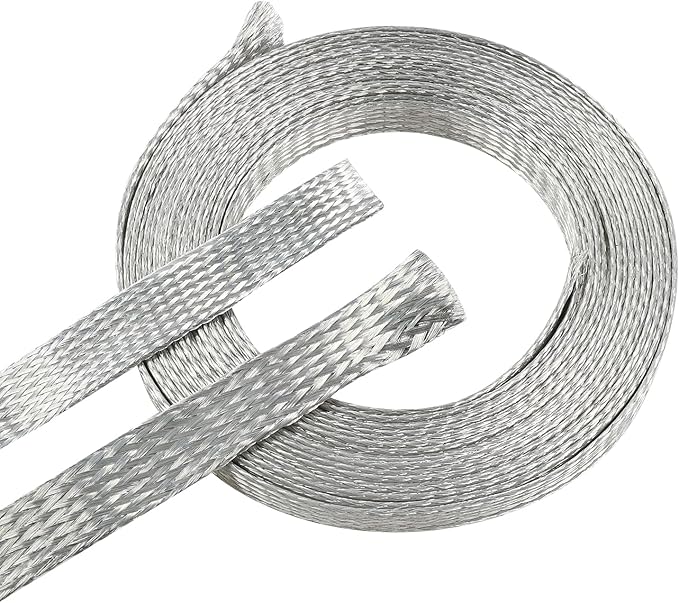 Tinned Copper Metal Braid Sleeving Wire Shielding Sleeve Braided Copper Ground by BuyUneed