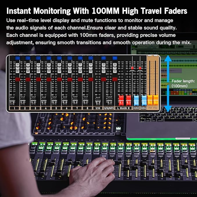 16 Channel Live Sound Audio Mixer - Image 3
