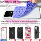 2 Pack Silicone Suction Cup Phone Case Mount Double Sided, Hands-Free Strong - Image 3