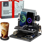 Black Wood Phone Docking Station by ParkwayHome