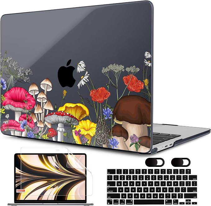 MEEgoodo Case for MacBook Air M4/M3/M2 13.6 inch 2025 2024 2022, Fit Model by MEEgoodo