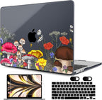 MEEgoodo Case for MacBook Air M4/M3/M2 13.6 inch 2025 2024 2022, Fit Model by MEEgoodo