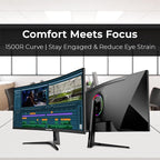 Deco Gear 34” Curved Ultrawide Business Monitor | 3440x1440, 99% sRGB | - Image 4