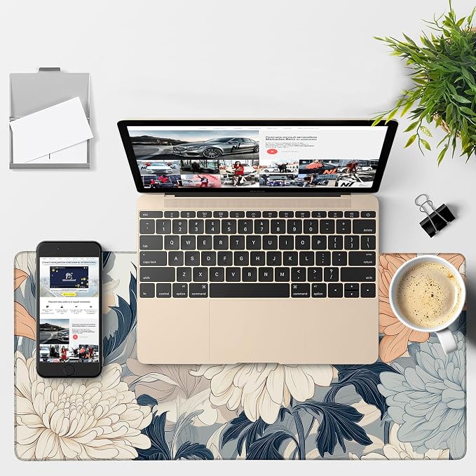 Beautiful Chrysanthemum Gaming Mouse Pad 3mm Thick Stitched Edge Waterproof - Image 4