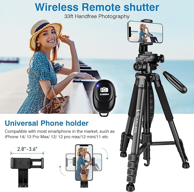 Tripod for Camera, Professional Heavy Duty Compact Camera Stand for Phone - Image 5