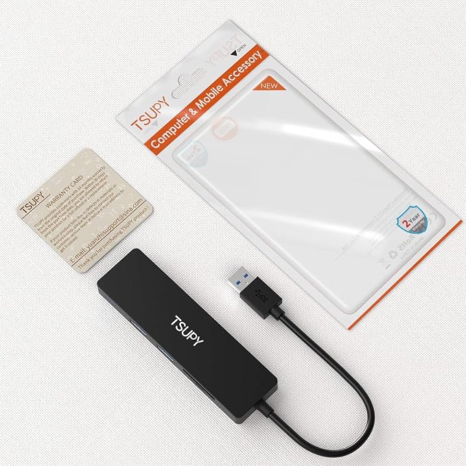 USB Hub 3.0, TSUPY 5 in 1 Multiport Adapter USB 3.0 Hub - Image 8