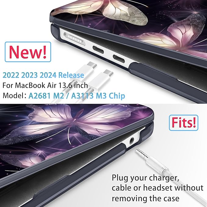 Mektron for 2025 M4 MacBook Air 13.6 Inch A3240 Case Fits 2023 A2681 M2 2024 - Image 2