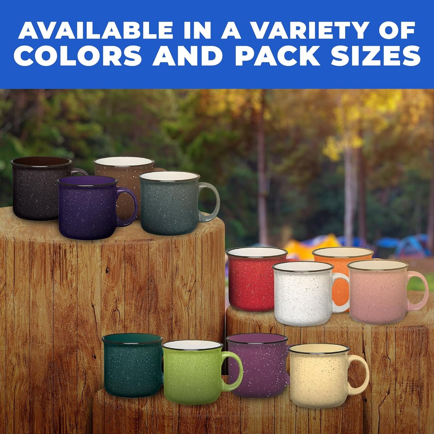Set of 16 Ceramic Campfire Mugs – 15 Oz, Pink – Coffee & Tea Cups for Home, Work, Travel, Camping – Customizable, Great for DIY, Events, Companies