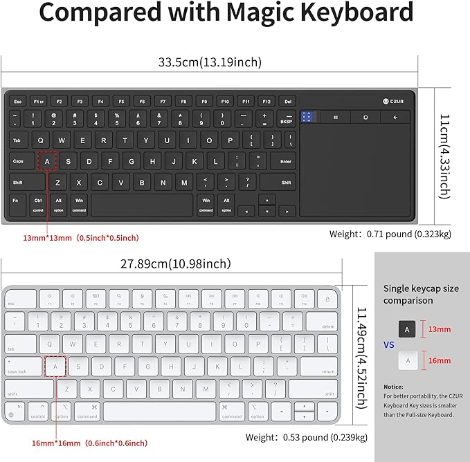 CZUR Rechargeable Bluetooth Keyboard - Image 6