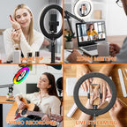 Overhead Phone Mount with Ring Light, 10’’ LED Selfie Light - Image 7