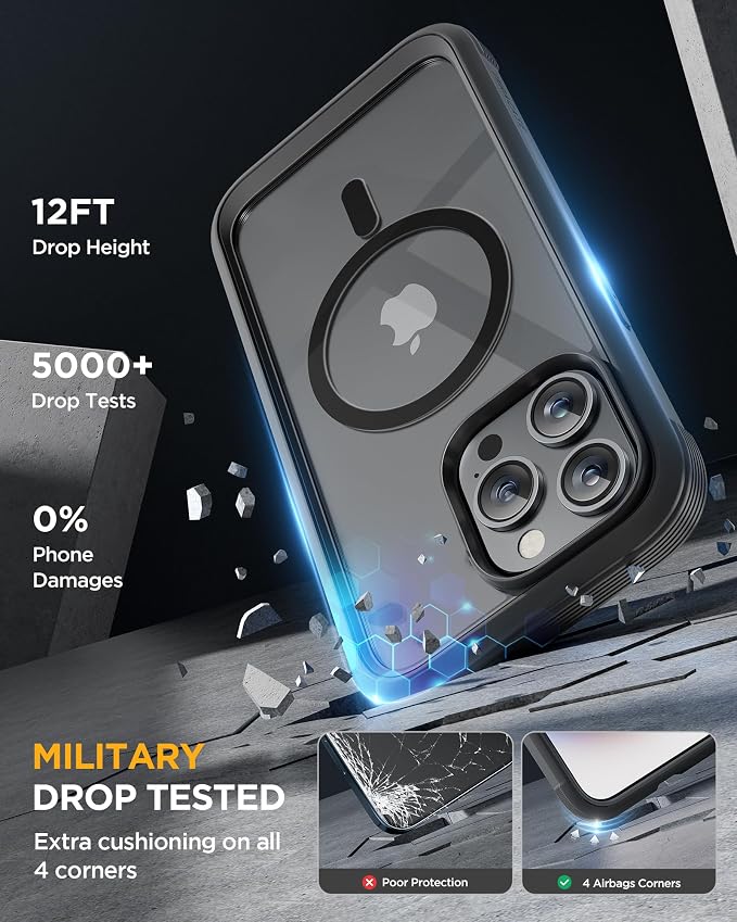 Miracase Magnetic for iPhone 15 Pro Case Full-Body Bumper Phone case - Image 4