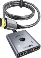 HDMI Switch 2 in 1 Out 4K@60Hz, WARRKY Bidirectional 2x1 Switcher Splitter by WARRKY