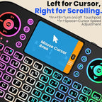 Mini Keyboard with Touchpad-2.4GHz & Bluetooth Dual-Mode, 7-Color Backlight - Image 6