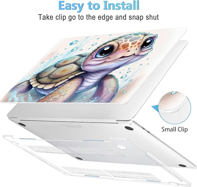 Mektron for MacBook Air 13 Case A1466/A1369, Snap-on Plastic Hard Shell Cover - Image 3
