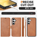 TUCCH Wallet Case for Galaxy S25 Plus, Removable 2 in 1 RFID Blocking Wrist - Image 8