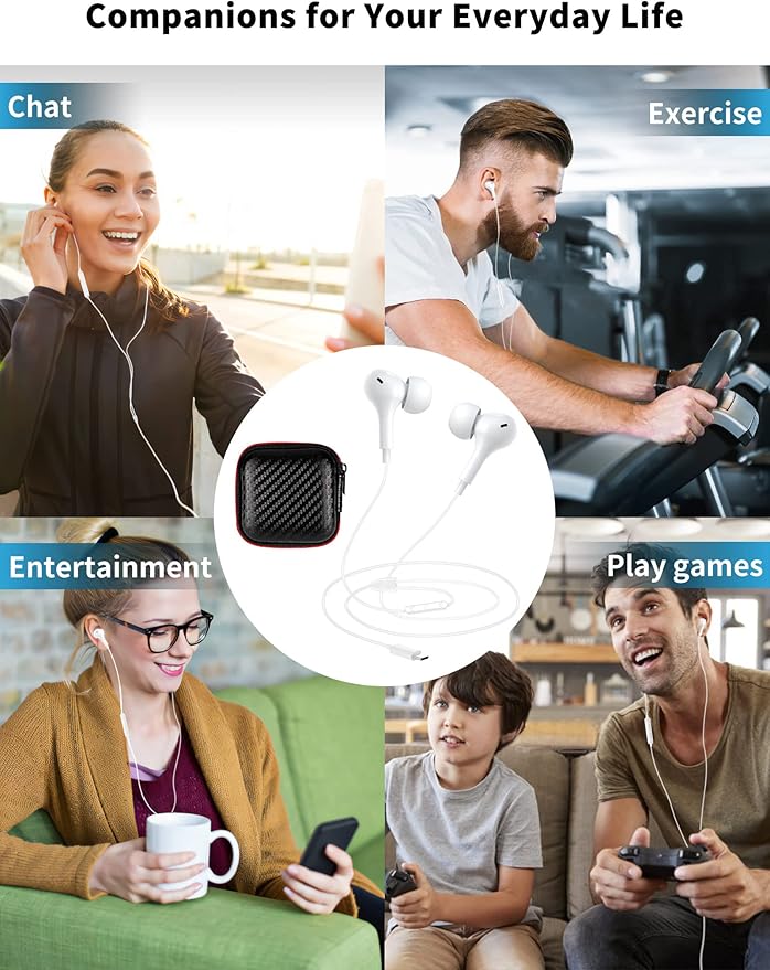 USB C Headphone for Samsung S26 S25 FE S24 A16 A17 Wired Earbuds Magnetic - Image 7