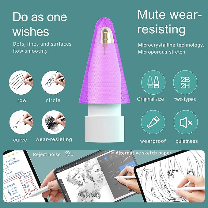 Pencil Tips Soft Wear-Resistant Damping Pen Tip - Image 5