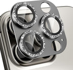 beuxece Compatible for iPhone 16 Pro/iPhone 16 Pro Max Camera Lens Protector by Beuxece