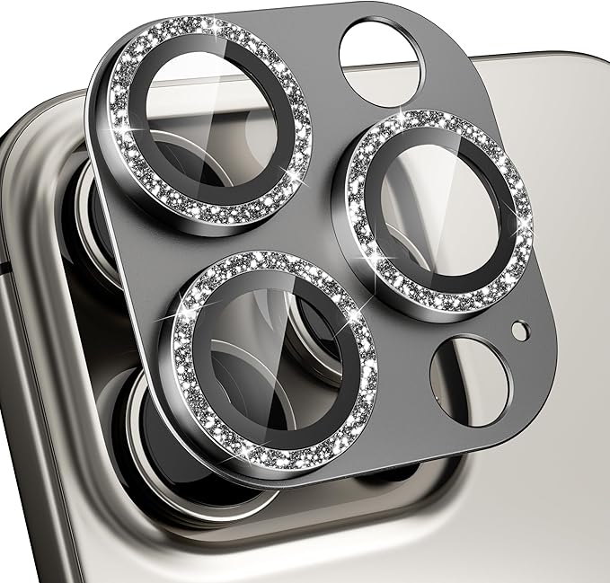 beuxece Compatible for iPhone 16 Pro/iPhone 16 Pro Max Camera Lens Protector by Beuxece
