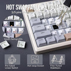 EPOMAKER Galaxy100 QMK/VIA Wireless Gaming Keyboard, Aluminum Shell, - Image 6