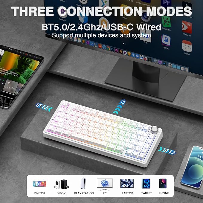 AULA F75 Pro Wireless Mechanical Keyboard - Image 3