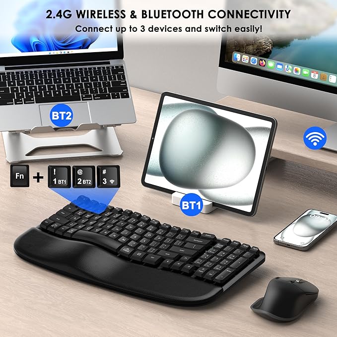 Ergonomic Keyboard and Mouse Combo - Image 4