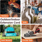12AWG 15 FT Heavy Duty Outdoor Extension Cord Waterproof - Image 7
