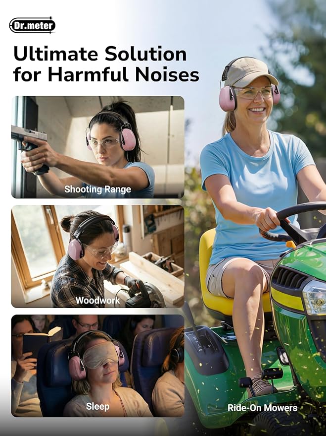 Dr.meter Noise Reduction Ear Muffs, Ear Protection Noise Cancelling Headphones - Image 5
