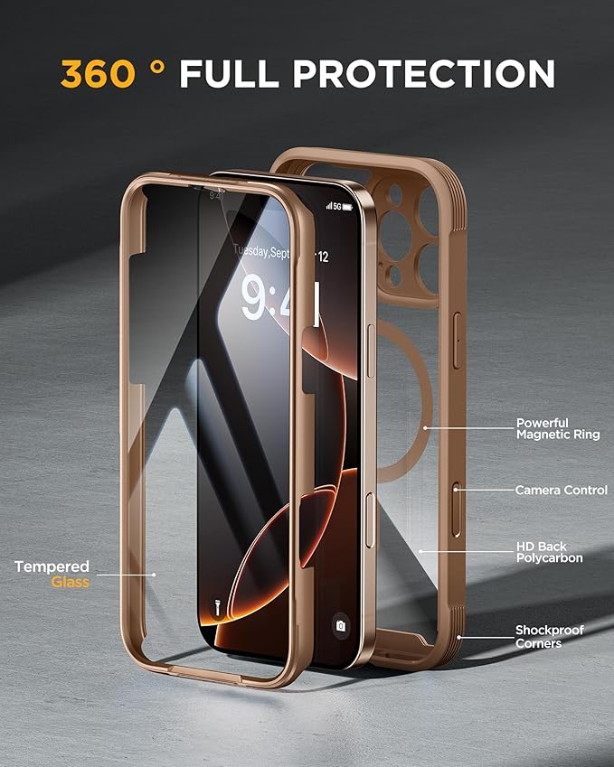 Miracase Magnetic for iPhone 16 Pro Max Case 6.9'' Full-Body Phone case - Image 3