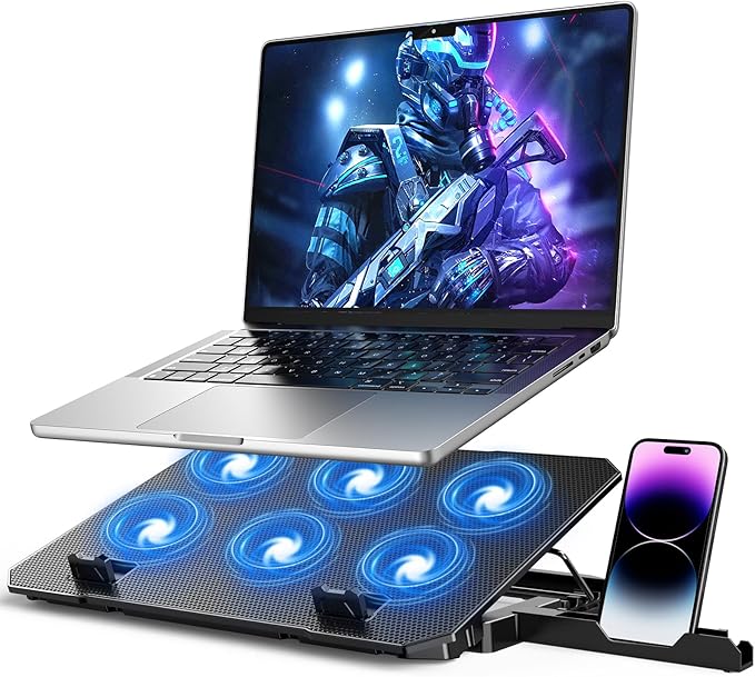 Laptop Cooling Pad, Laptop Cooler 6 Quiet Fans by Unknown