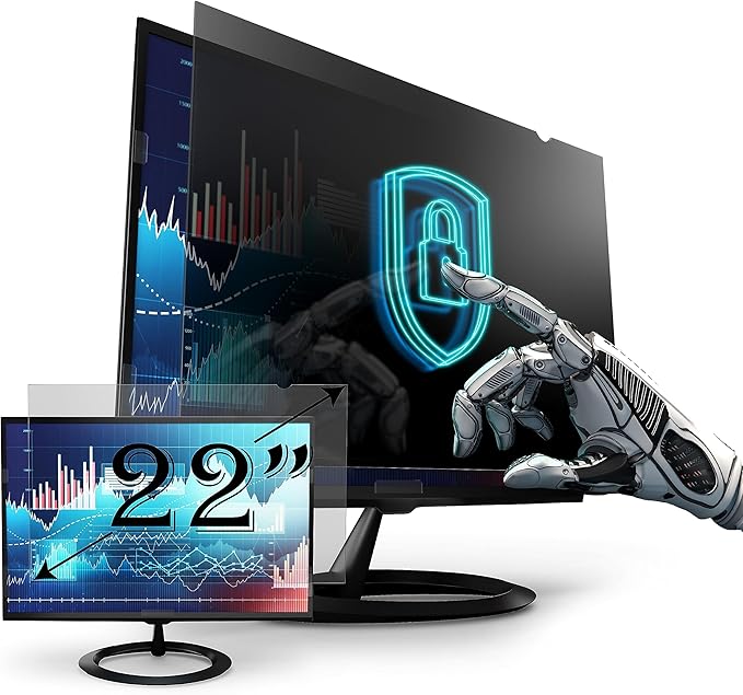 Premium Privacy Screen Filter for 22 Inches Desktop Computer Monitor. Screen by EZProScreenProtector