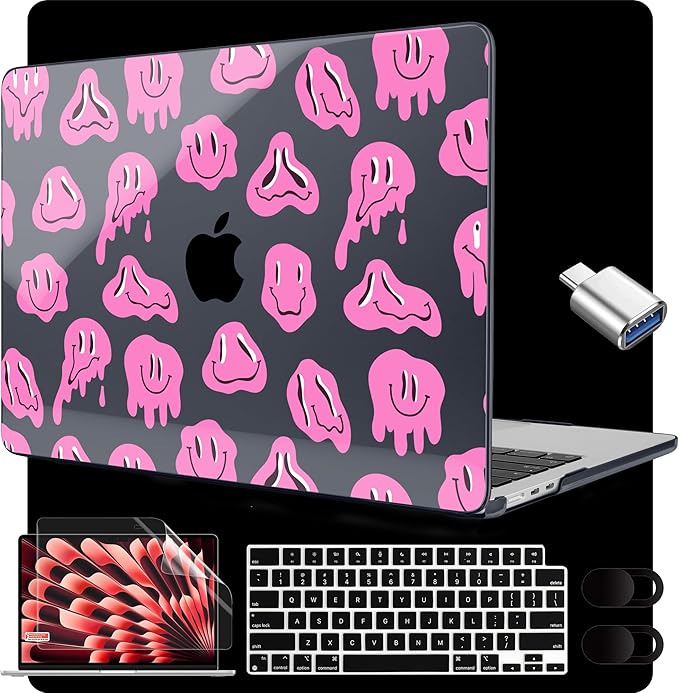 MEEgoodo for M4/M3/M2 MacBook Air 15.3 inch Case 2025 2024 2023, Case Fit Model by MEEgoodo