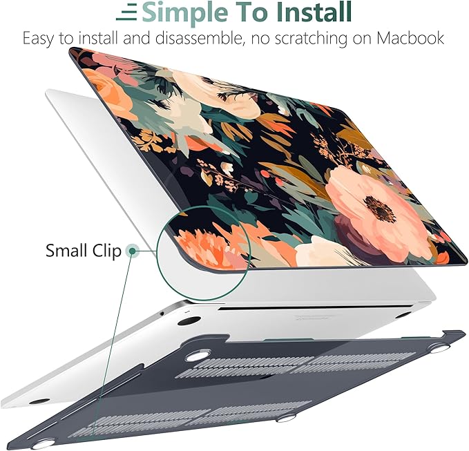 TWOLSKOO Compatible with MacBook Pro 13 inch Case 2023-2016 A2338 M2/M1 A2251 - Image 6