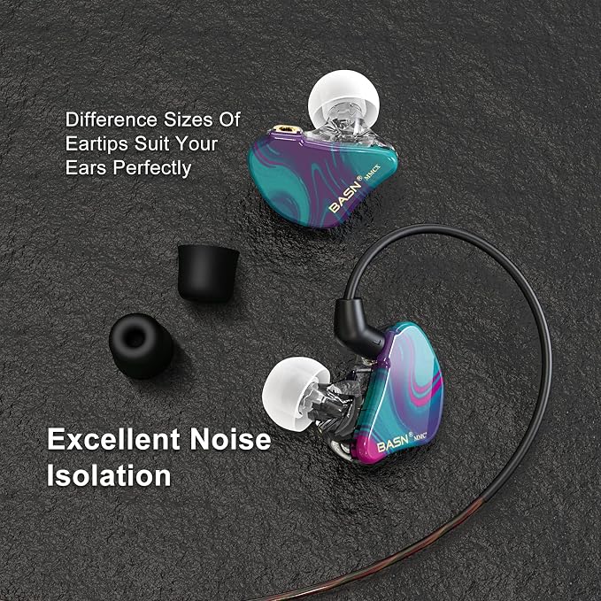 BASN MMCX Triple Driver in-Ear Monitors - Image 3