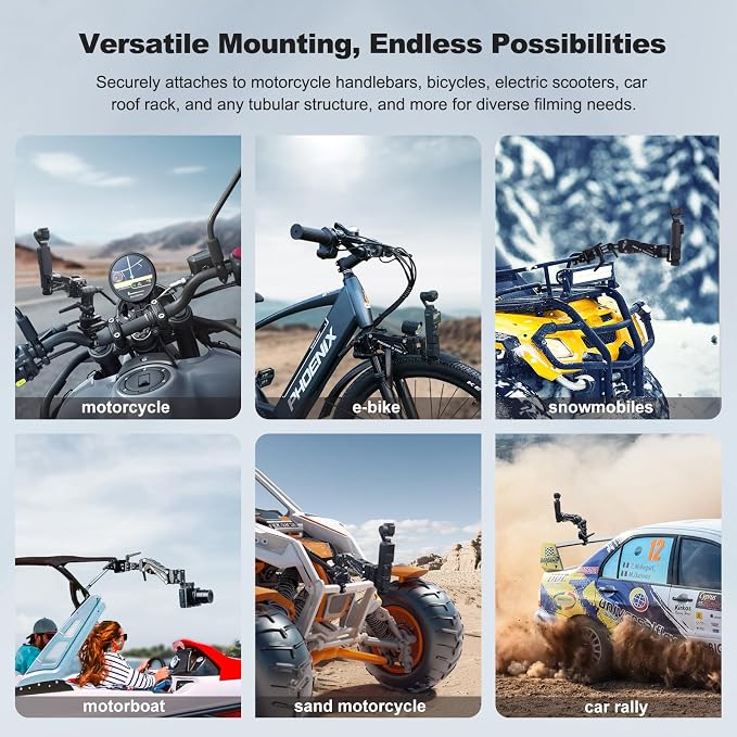 Came-TV Motorcycle Camera Mount Stabilizer, Bike Camera Mount, Handlebar Mount - Image 5