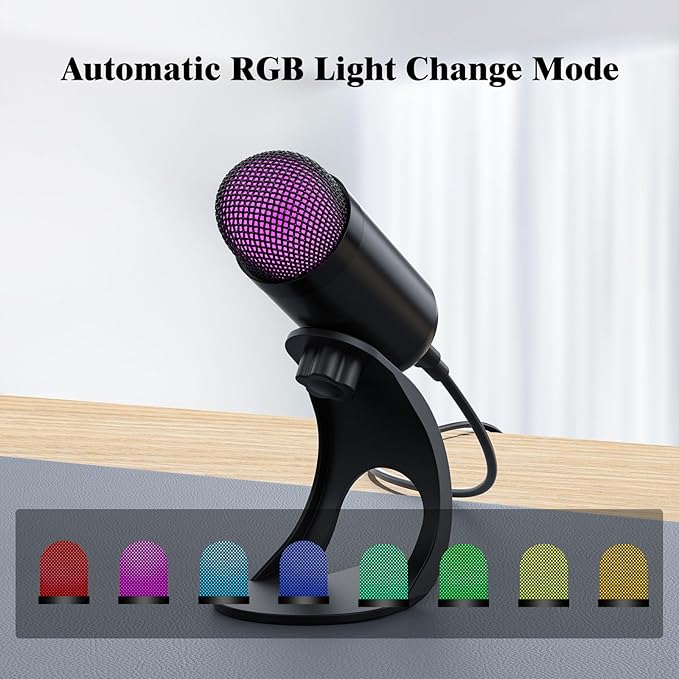 LIANGSTAR USB Computer Microphone, Podcast Mic Desktop - Image 5