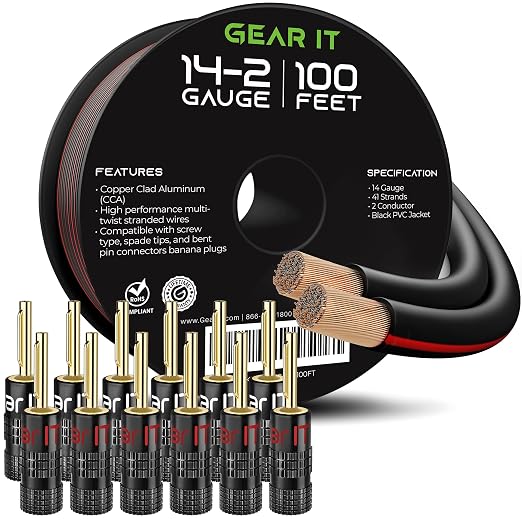 GearIT 14 Gauge Speaker Wire by GEARit