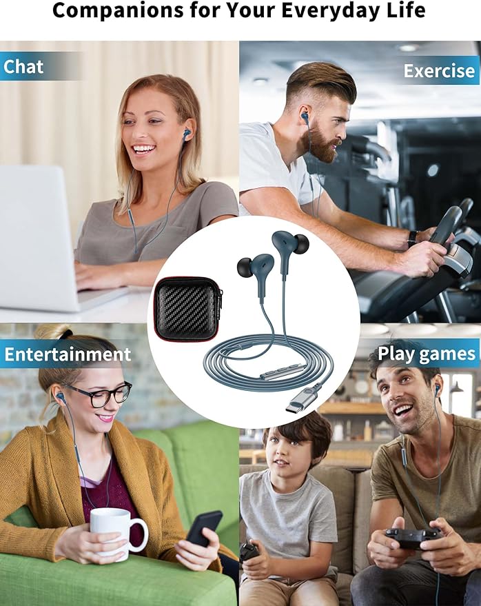 USB C Headphone for Samsung S26 S25 FE S24 A16 A17 Wired Earbuds Magnetic - Image 6