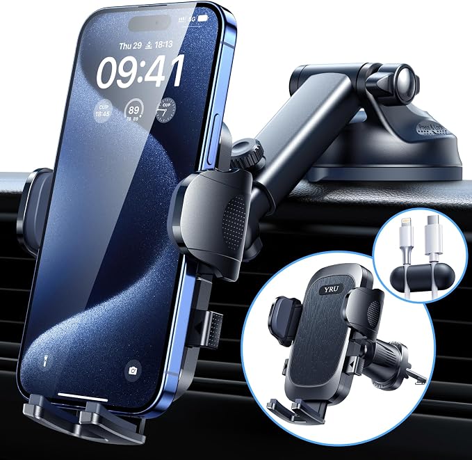 【2025 Military-Grade】Phone Holders by YRU2025ProCarMount