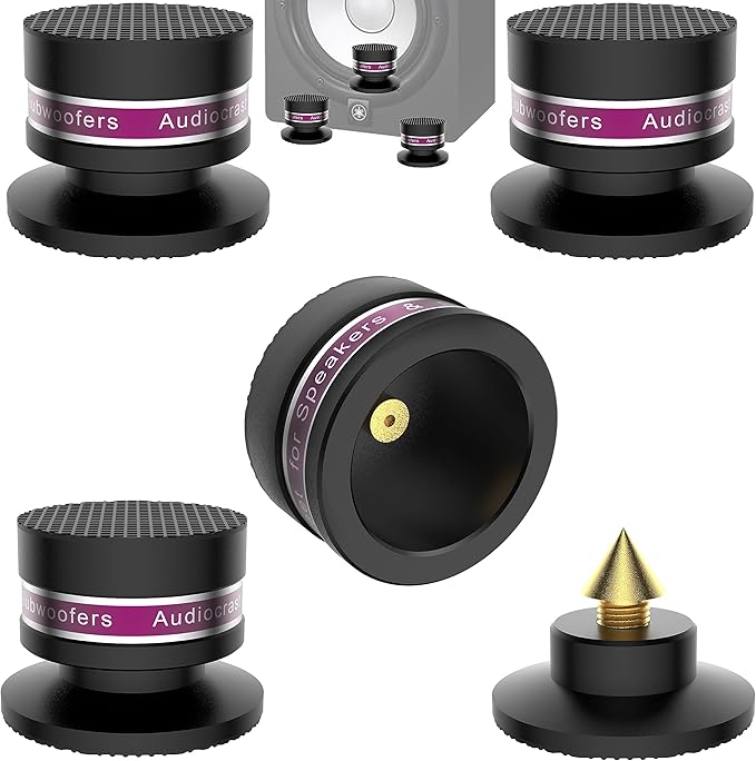 HiFi Speaker Spikes IF03B by Audiocrast, Speaker Vibration Dampener Stand Feet by Viborg