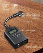 DEWENWILS Outdoor Timer Outlet Waterproof, Outdoor Digital Timer - Image 7