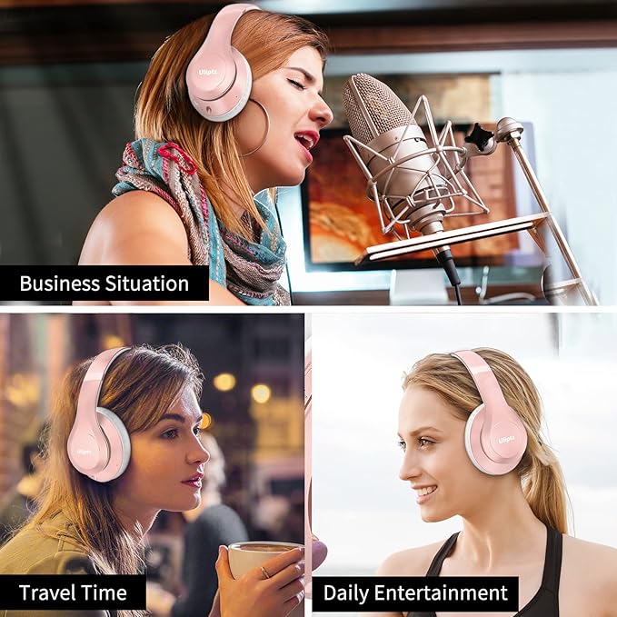 Uliptz Wireless Bluetooth Headphones, 65H Playtime, 6EQ Sound Modes, HiFi - Image 7